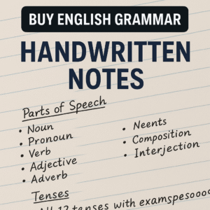 Read more about the article Buy English Grammar Handwritten Notes – Best Notes for All Competitive Exams