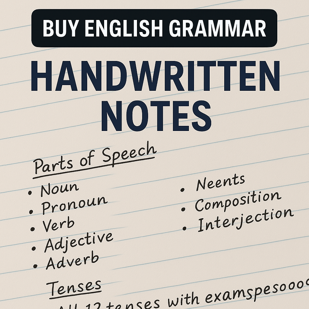 Read more about the article Buy English Grammar Handwritten Notes – Best Notes for All Competitive Exams