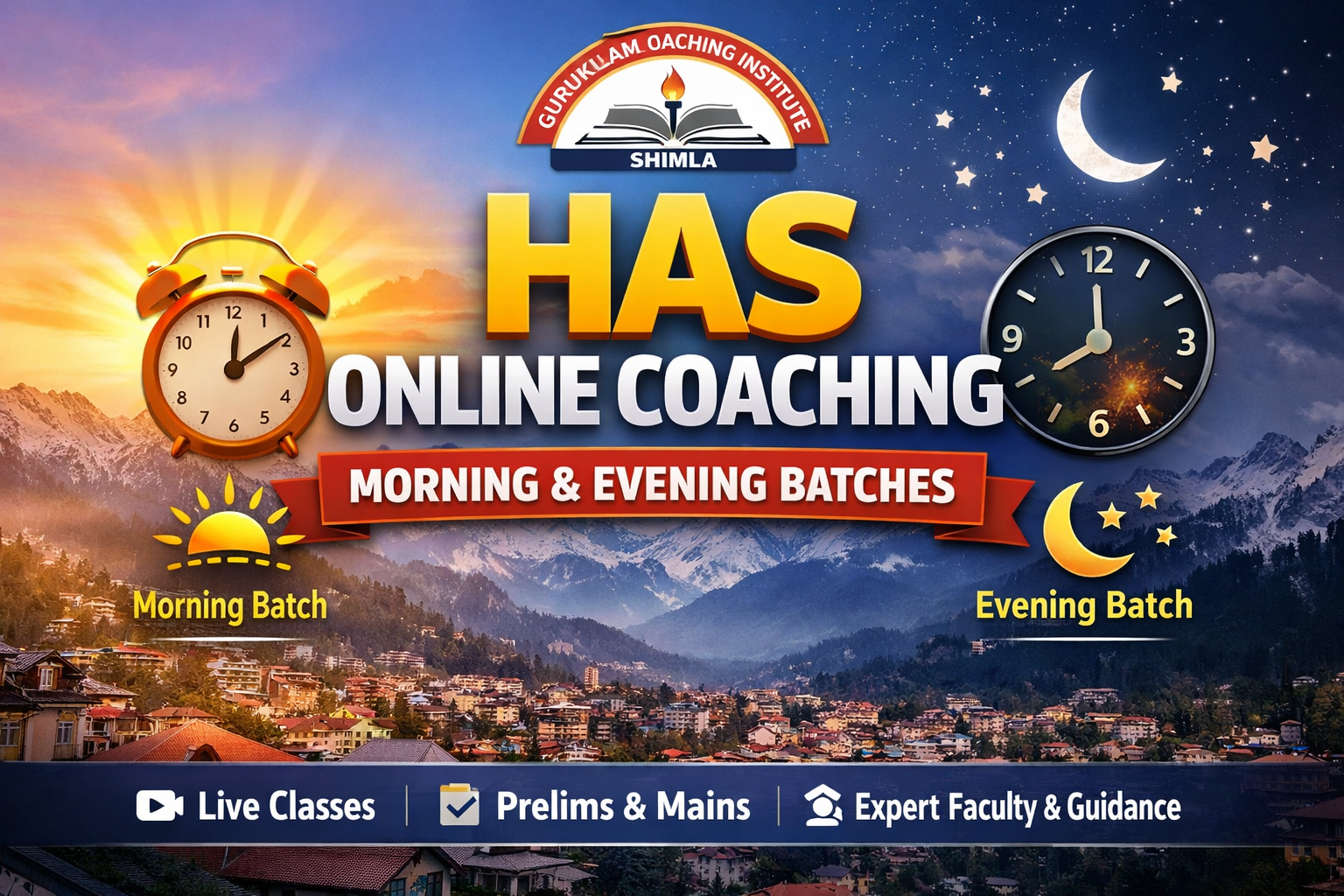 You are currently viewing HAS Online Coaching Batch Started – Morning & Evening | Gurukulam Coaching Institute, Shimla