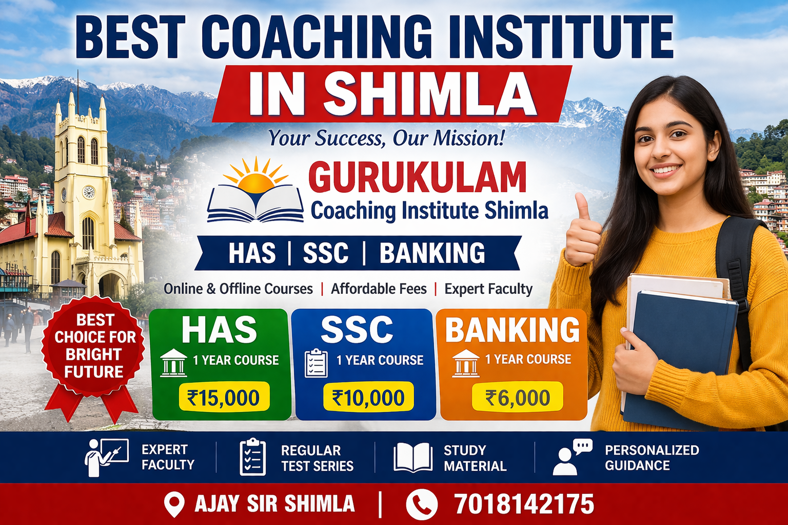 Read more about the article Best Coaching Institute in Shimla for HAS, SSC & Banking Exams 2026